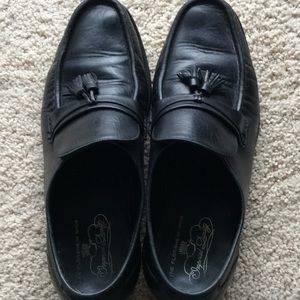 Black leather shoes